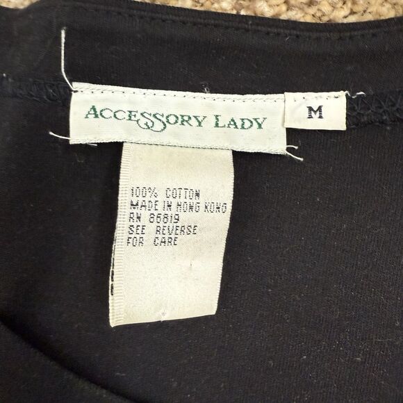 Vintage Halloween Fall Pumpkin Top Womens M Sequins Long Length - Picture 6 of 13